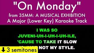 "On Monday" (Lower Key) from 35mm: A Musical Exhibition (A Major) - Karaoke Track with Lyrics