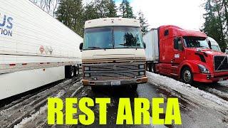 Rest Area Camping || RV Living