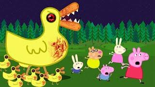 Zombie Apocalypse , Peppa Run Now!! - Attack of the Killer Ducks | Peppa Pig Funny Animation