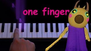 Teachers Theme / Roblox PIGGY Soundtrack / one finger EASY piano tutorial (melodica tutorial)