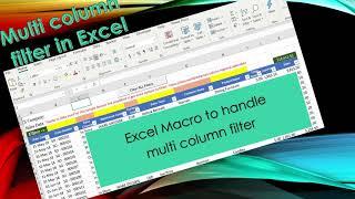 Excel Macro: Multiple column filter using VBA. Upgraded VBA version is also available