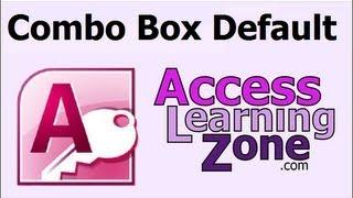 Microsoft Access Tutorial: Set a Default Value with a Combo Box in a Form Header or Footer