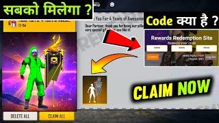 NEW GUILD FLAG EMOTE REDEEM CODE FREE FIRE | HOW TO GET FREE GUILD FLAG EMOTE IN FREE FIRE