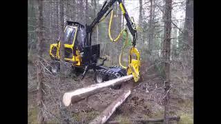 Kinetic pienmetsäkone ja AM300 harvesteri. pvm. 19.4.2020