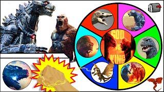 Godzilla vs Kong SPINNING WHEEL SLIME GAME w/ MechaGodzilla + New Movie Figures