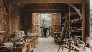 Woodworker Ambrose Vevers' Peaceful Devon Studio, Surrounded By Trees