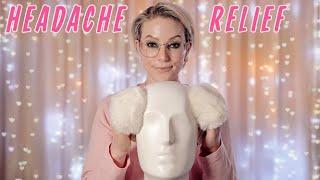 (ASMR) Headache Relief Face Massage with Dummy Head Mic  ~ & background music ~