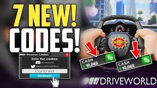 *JULY! CODES* ALL WORKING CODES FOR DRIVE WORLD ROBLOX CODES IN 2024 - DRIVE WORLD CODES - DW CODES