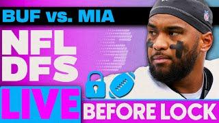 NFL DFS Showdown Live Before Lock | Bills-Dolphins SNF Week 18 DFS Picks