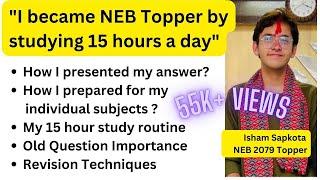 Everything about preparation for NEB Board Examinations with NEB Board Topper Isham Sapkota