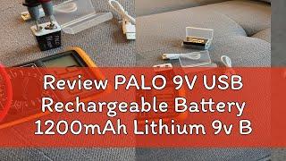 Review PALO 9V USB Rechargeable Battery 1200mAh Lithium 9v Battery