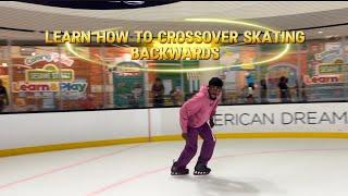 Epic tutorial on how to crossover ice skating g backwards