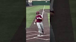 He hit the truck, but then hit 2 home runs. ‘24 Home Schooler Luke Goforth. #baseball #shorts