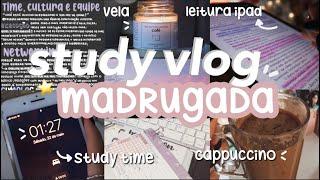 study vlog na madrugada | noite produtiva, leitura de pdf’s, cappuccino e motivação