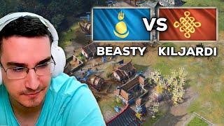 Beasty (Mongols) vs Kiljardi (Chinese) Pro 1v1 in AOE4...