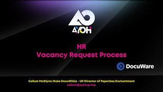 HR - Vacancy Request Demonstration