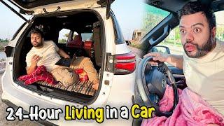 Living In A Car For 24 Hours Challenge 