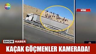 Kaçak göçmenler kamerada!