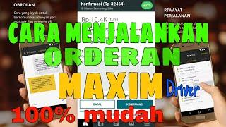 Cara menjalankan orderan maxim ojek online || cara menerima orderan maxim ojek online || bike maxim