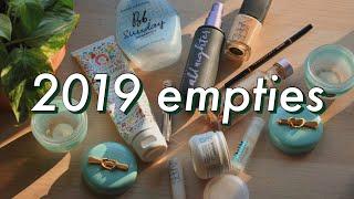 2019 empties | every beauty product i finished in a year 