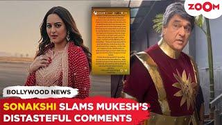 Sonakshi Sinha LASHES OUT online over Mukesh Khanna's CONTROVERSIAL statements: 'Dear Mukesh Ji..'