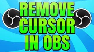 How to Remove Cursor from OBS Game, Display, and Window Capture