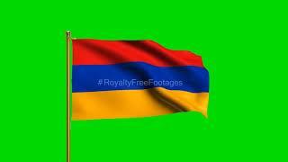 Armenia National Flag HD | Armenian waving flag animation loop | Armenian Flag Green Screen video