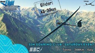 Sim Soaring Club - Saturday Event - Torino - 344Km - Italy