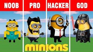 Minecraft battle: NOOB vs PRO vs HACKER vs GOD: MINIONS 2021 BUILD  in Minecraft