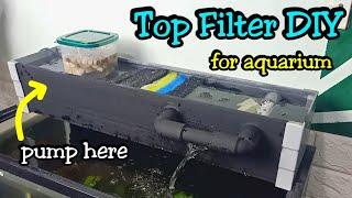 Making Aquarium Top Filter DIY from Water Gutter