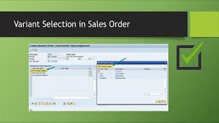 SAP Variant Configuration in Sales Order