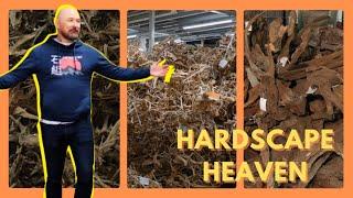 UNBELIEVABLE amounts of AQUASCAPING wood | HARDSCAPE heaven