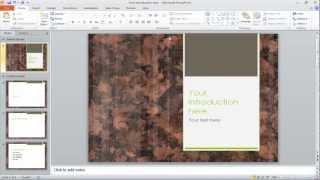 How to change the slide backgrounds in PowerPoint