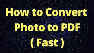 How To Convert Photo To Pdf In Windows 11