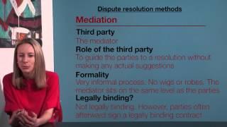 VCE Legal Studies - Dispute Resolution Methods