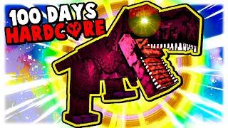 We Survived 100 Days With Dinosaurs In Hardcore Minecraft