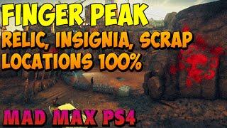 Mad Max - Finger Peak Relic, Insignia, and Scrap Parts Locations - Gameplay PS4