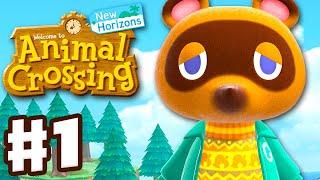 Animal Crossing: New Horizons - Gameplay Walkthrough Part 1 - First Day on a New Island!