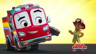 Disney Jr Vuurvriendjes (Firebuds) interactieve brandweerwagen Flash & Bo