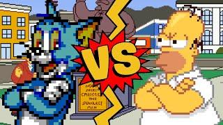 M.U.G.E.N Battles | Tom Cat vs Homer Simpson | Tom and Jerry vs The Simpsons