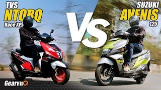 Suzuki Avenis VS TVS Ntorq Race XP -  Most Detailed Comparison | Hindi | GearFliQ