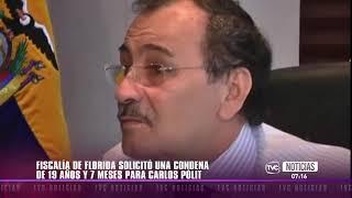 Este lunes, la justicia norteamericana sentenciará a Carlos Pólit