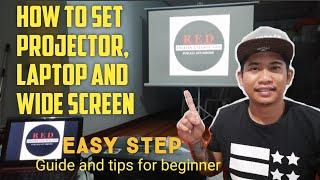 How to Set Projector to Laptop to Wide Screen, How to Set Sound System.