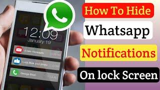 How to Hide WhatsApp Messages from notifications bar in Any Android | Whatsapp message preview off