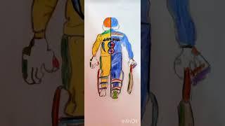 CSK jadeja #drawing #cricket #artist #omm satyam arts academy