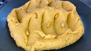 How to make milk semolina halva - Full scale halva recipe - Semolina dessert - Syrupy desserts