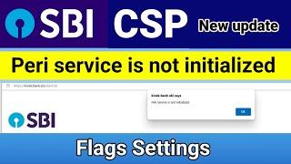Peri service is not initialized।। Solution || flags settings|| Sbi Csp New Update 2023