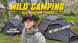 Haunted Forest Camp - 2 of the Craziest tents I've ever used! Hilleberg Contenders? + Electric SUP?