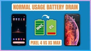 Google Pixel 4 vs iPhone XS Max BATTERY LIFE DRAIN Test | NORMAL USAGE DRAIN TEST