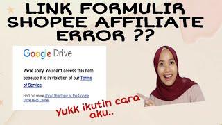 CARA ATASI LINK SHOPEE AFFILIATE ERROR